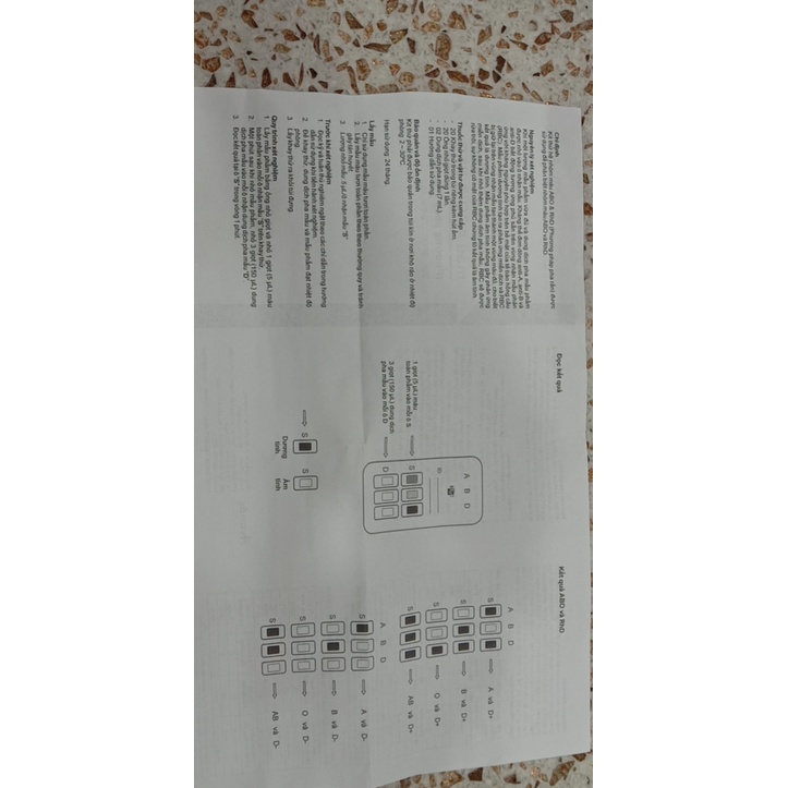 Bộ dụng cụ gói xét nghiệm nhóm máu HỆ NHÓM MÁU ABO & rhD tại nhà đơn giản