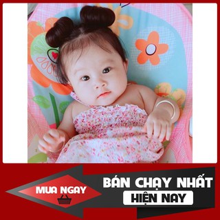Tóc Giả Búi Cục Cho Bé Sơ Sinh [ RẺ VÔ ĐỊCH ] [ CÓ HÌNH THẬT ]