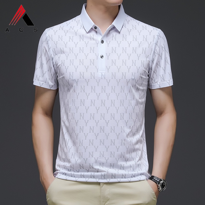 Áo polo Ngắn Tay In Họa Tiết Thời Trang Mùa Hè Cho Nam
