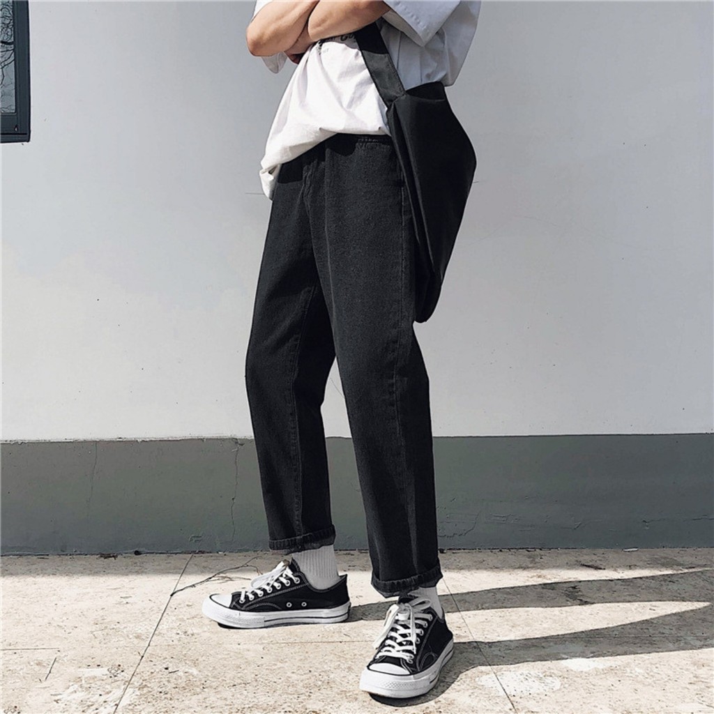 Quần baggy jean nam nữ ống rộng, quần phong cách đường phố thời trang Unisex | BigBuy360 - bigbuy360.vn