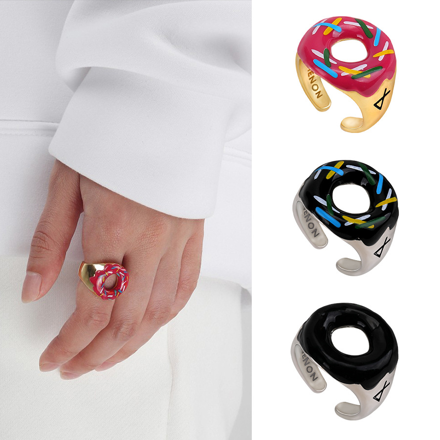 Vòng Cổ Mặt Bánh Donut Phong Cách Hàn Quốc Xinh Xắn Cho Nữ