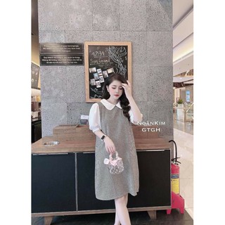 💋Váy kẻ pha sơ mi neww siêu xưnnn 😍😍😍