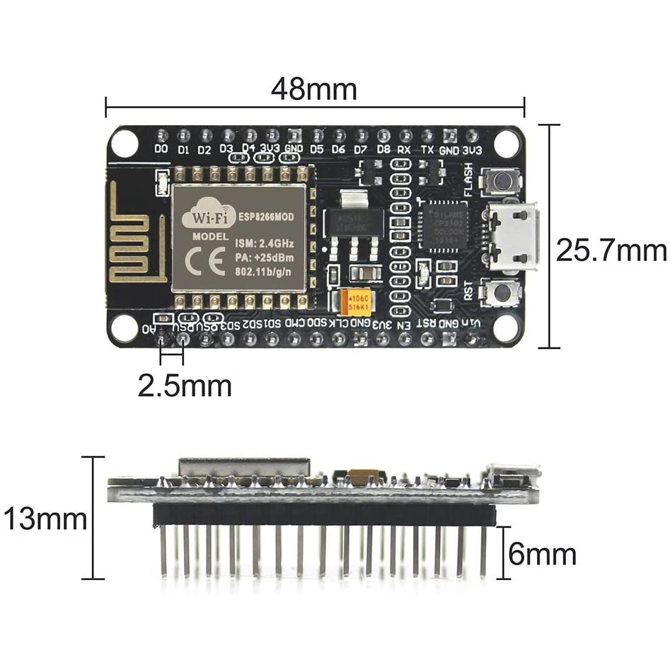 KeeYees Development Board WiFi WLAN Wireless Module for ESP8266 for NodeMCU for ESP-12E for Arduino (1pc)