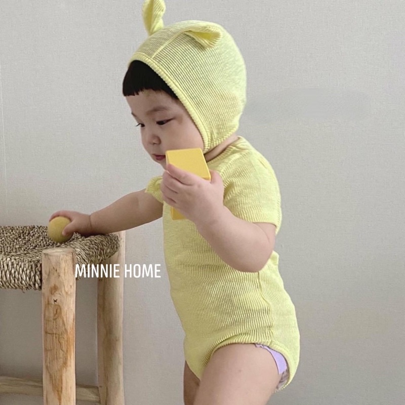 Set Bodysuit kèm mũ gấu Hàn Quốc