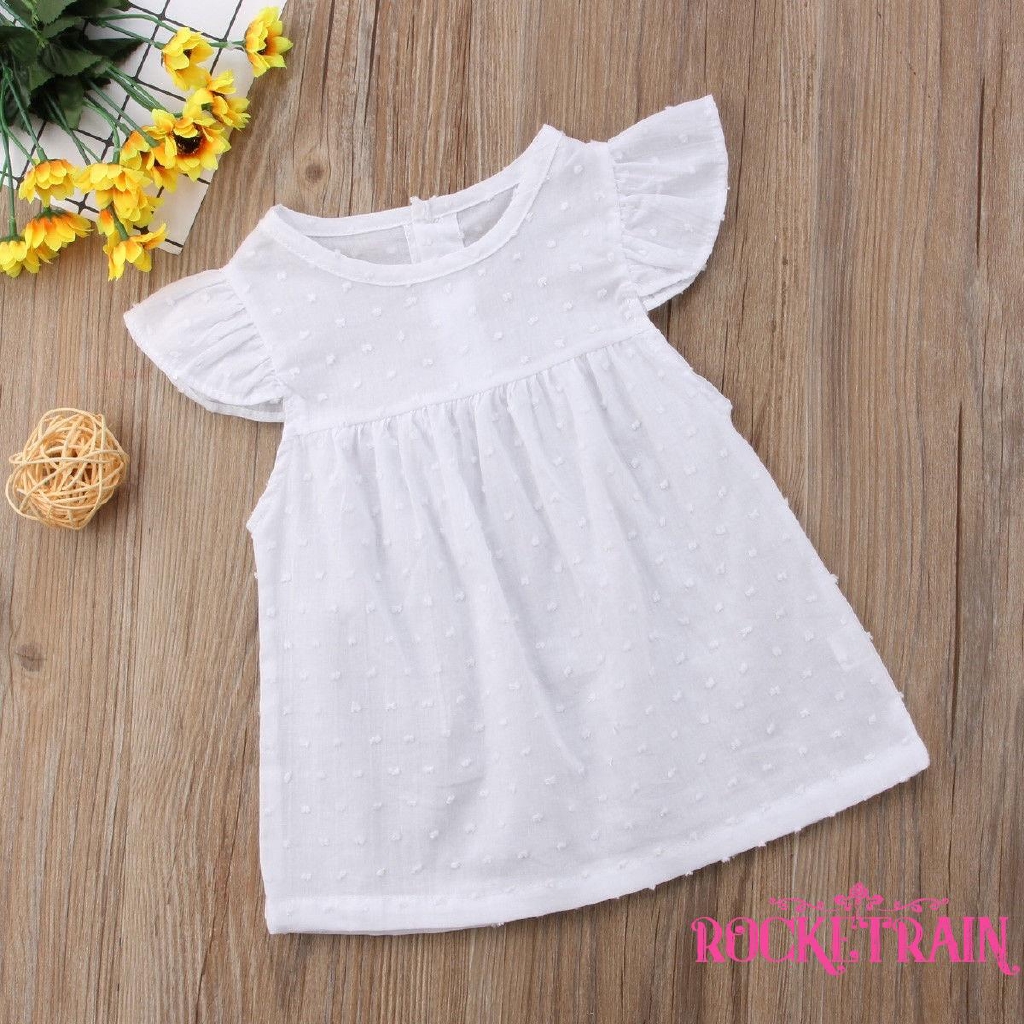 Váy xòe ngắn tay dễ thương cho bé gái