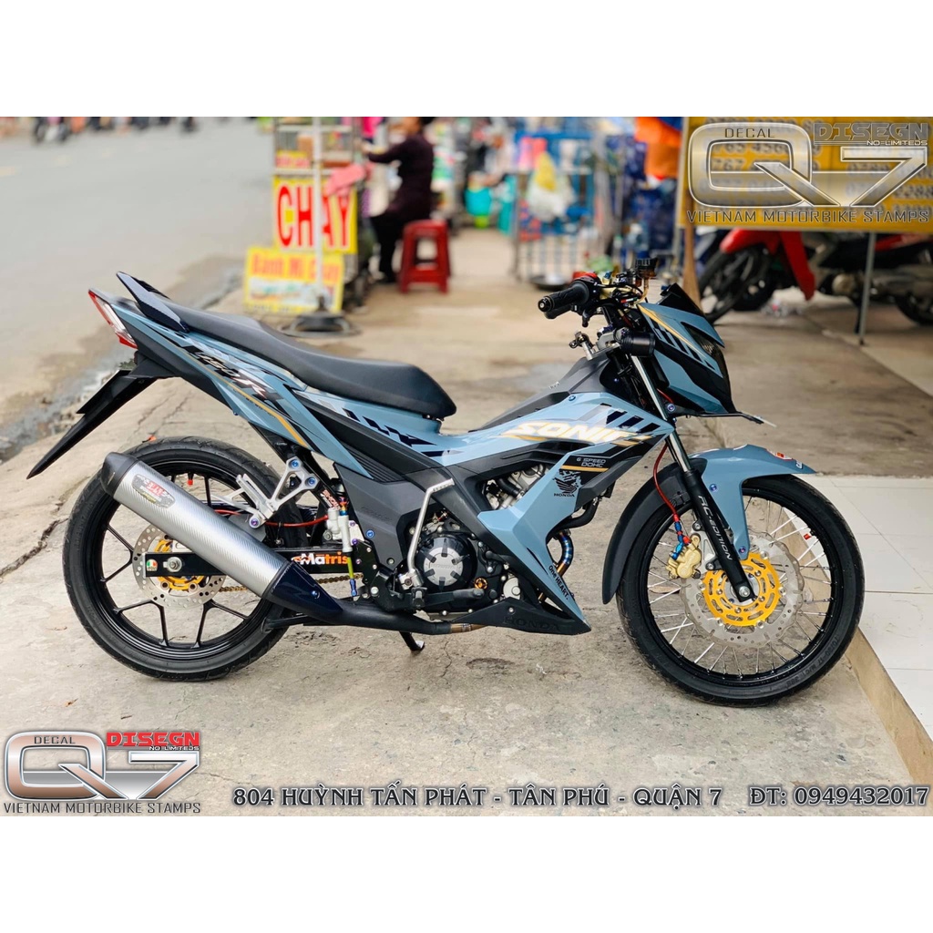 Tem Rời SONIC 150 Xanh Si Măng - decalq7