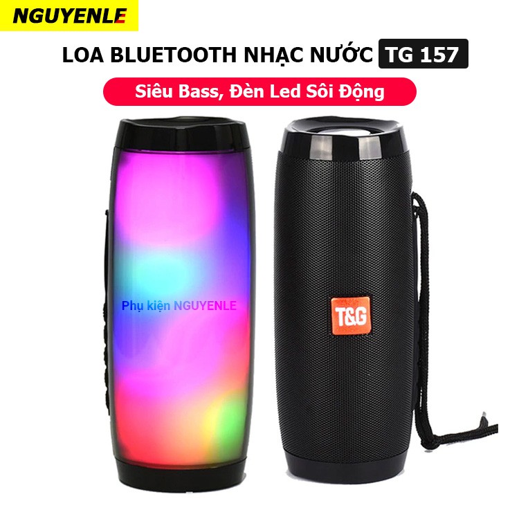 [Mã ELHACE giảm 4% đơn 300K] Loa bluetooth siêu bass nhạc nước TG 157 có led rgb 2022