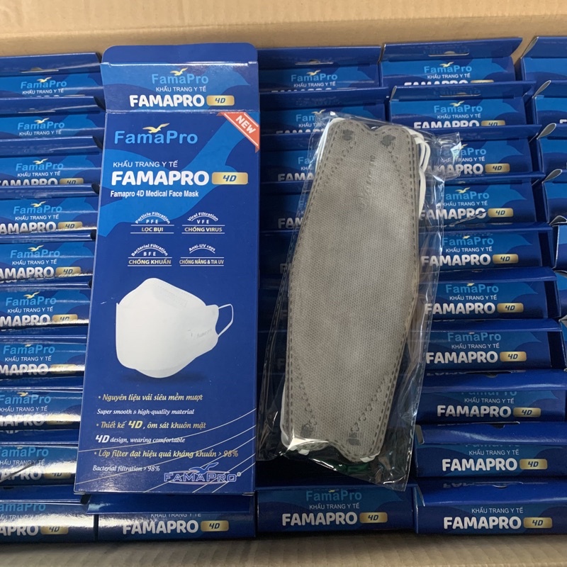 [Combo 50 chiếc] Khẩu Trang 4D KF94 NAM ANH FAMAPRO Kháng Khuẩn, Chống Bụi Mịn, Siêu Mềm Mượt