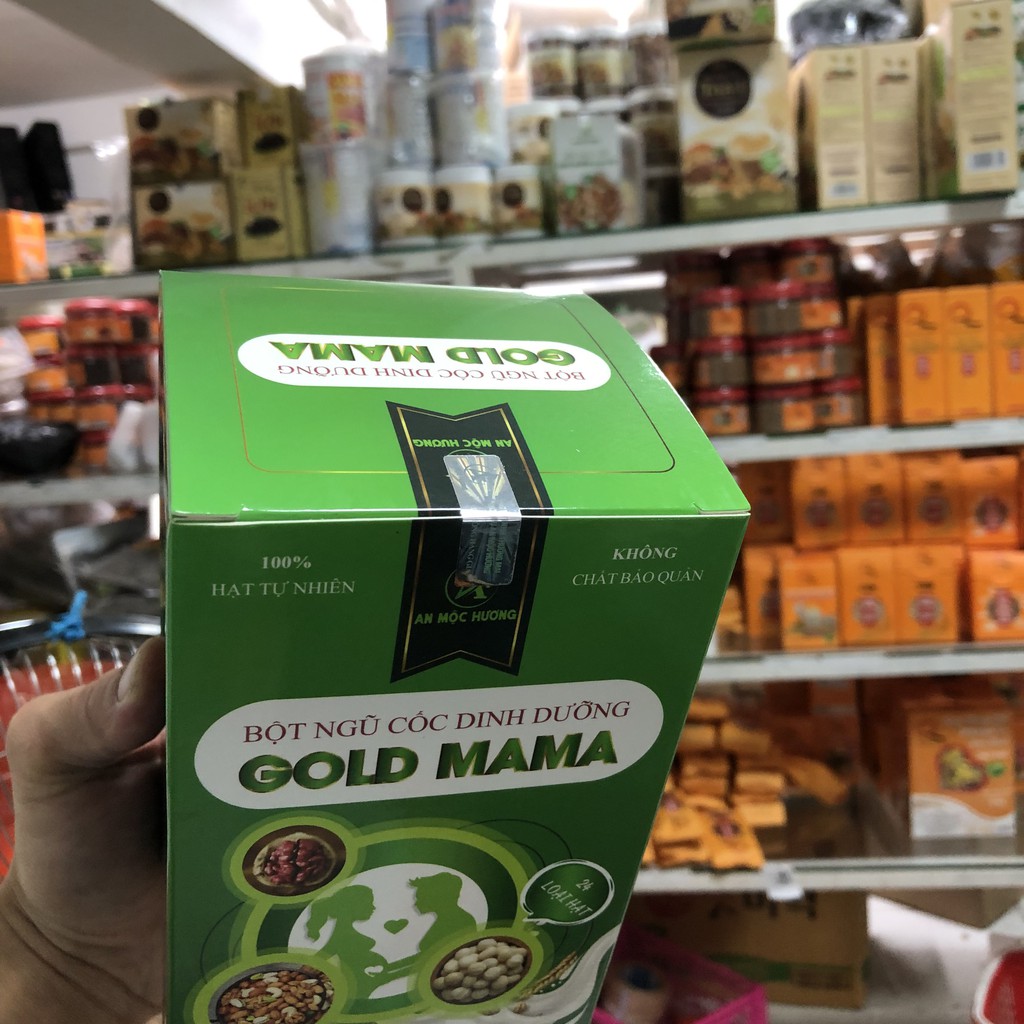 Bột ngũ cốc dinh dưỡng GOLD MAMA 24 loại hạt cao cấp AN MỘC HƯƠNG (500 Gram)-[Giảm nghén, chống táo bón, lợi sữa]