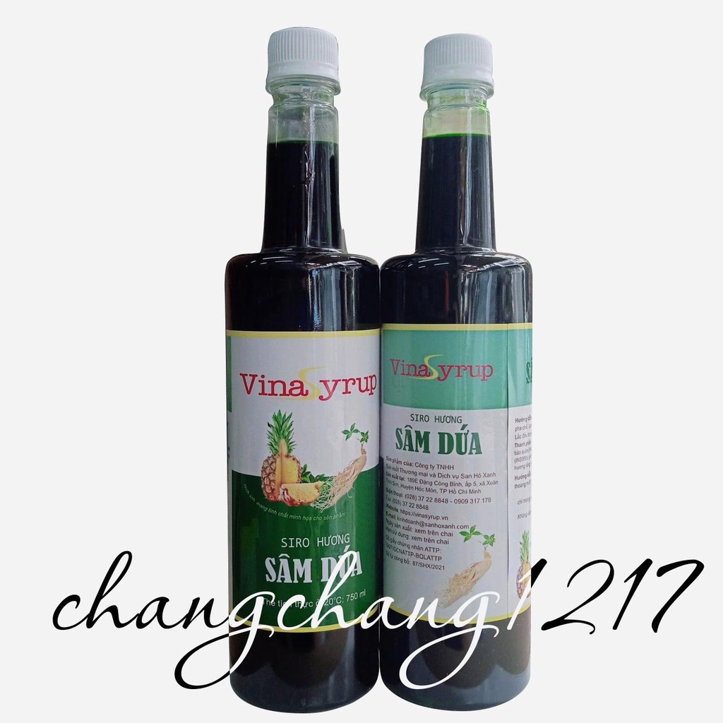 Siro Syrup Vina Sâm Dứa Chai 750ml