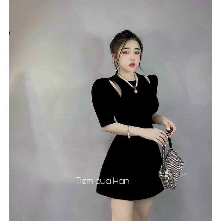 BIGSIZE Đầm nhung khoét vai 55-95kg