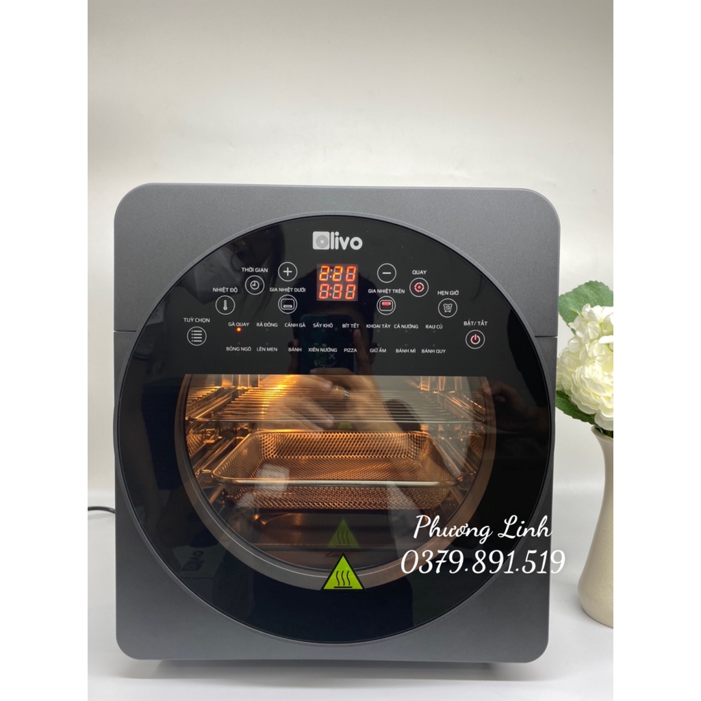 Nồi Chiên Không Dầu OLIVO AF15 Dung Tích 15L Công suất 2000W - Hàng Chính Hãng - Bảo hành 24 tháng
