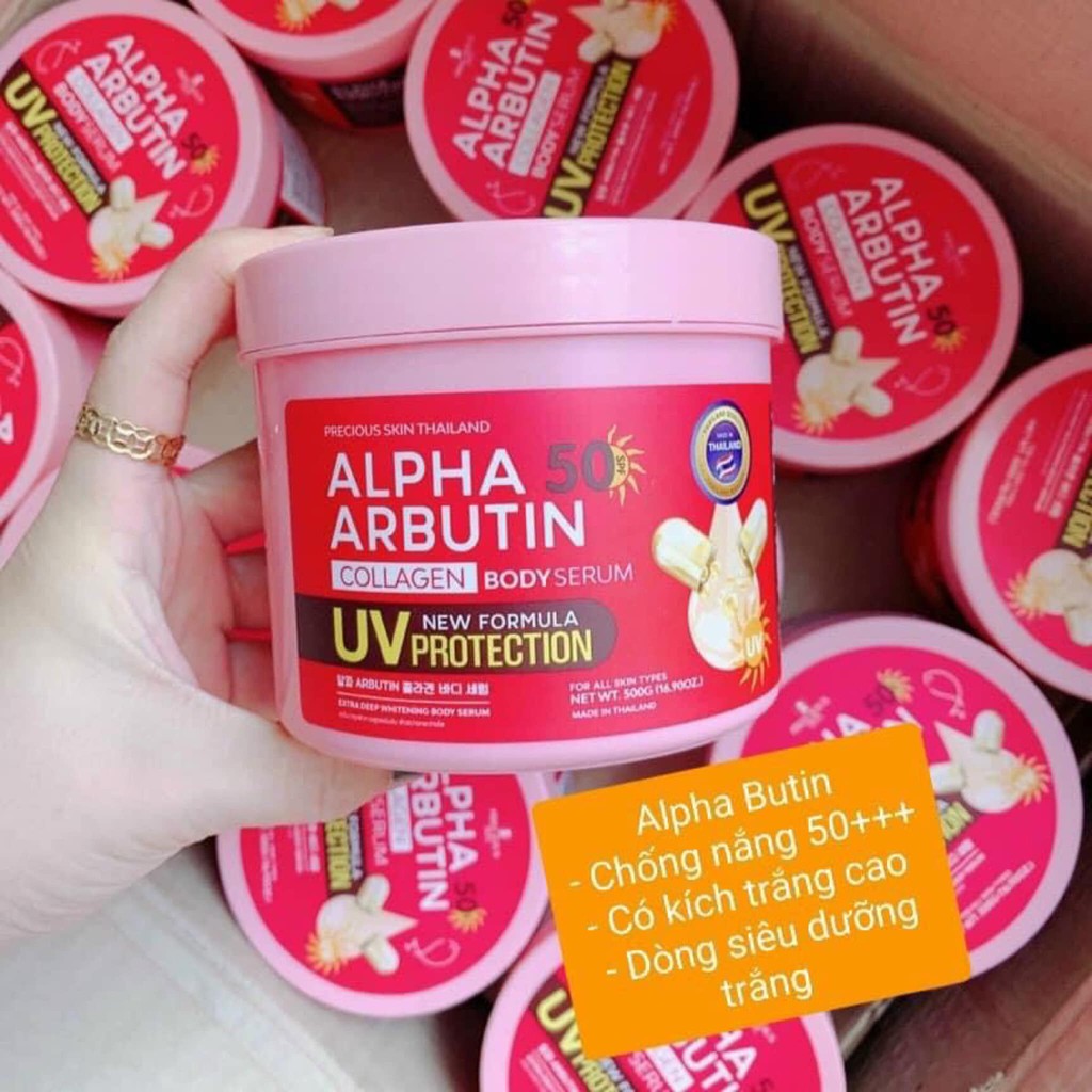 KEM KÍCH TRẮNG BODY ALPHA ARBUTIN 500ML loại mới nhất THÁI LAN