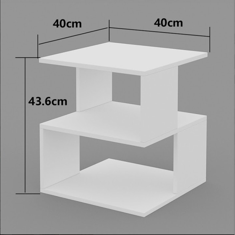 Kệ tab tủ để đầu giường chất liệu gỗ công nghiệp phủ melamin bóng 40x40x46cm(HÌNH SỐ 5) màu vân gỗ