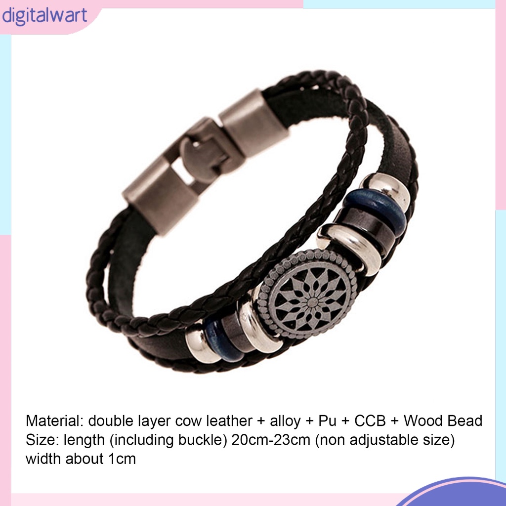 Vòng Đeo Tay Giả Da Nhiều Tầng Phong Cách Cá Tính Dành Cho Cả Nam Và Nữ