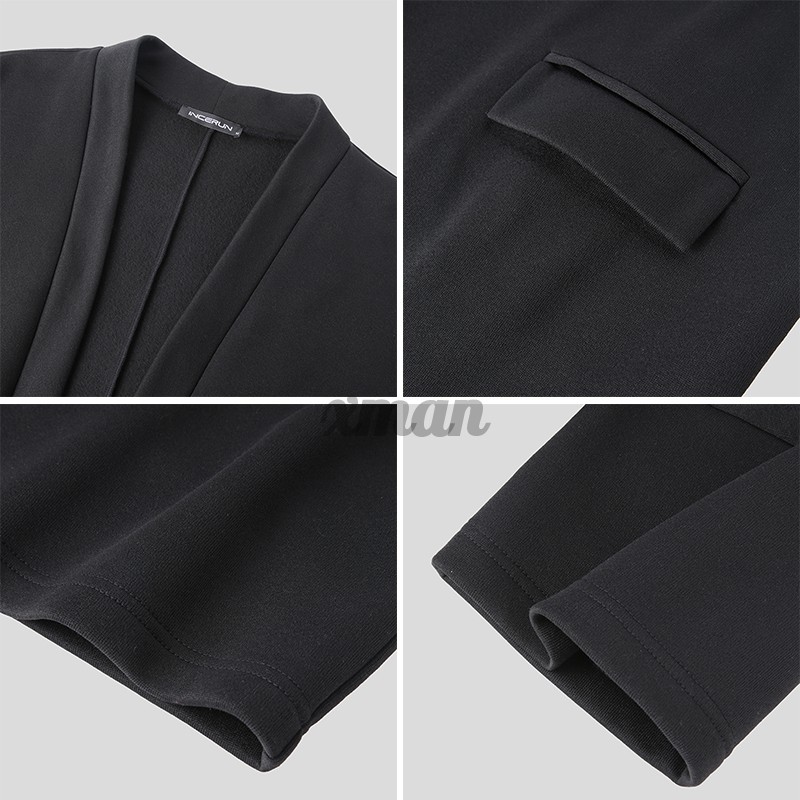 Áo Khoác Cardigan Dài Tay Cổ Chữ V Màu Trơn Cho Nam | BigBuy360 - bigbuy360.vn