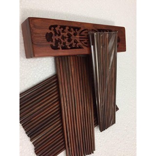 Combo đũa gỗ trắc đen trắc đỏ kèm hộp