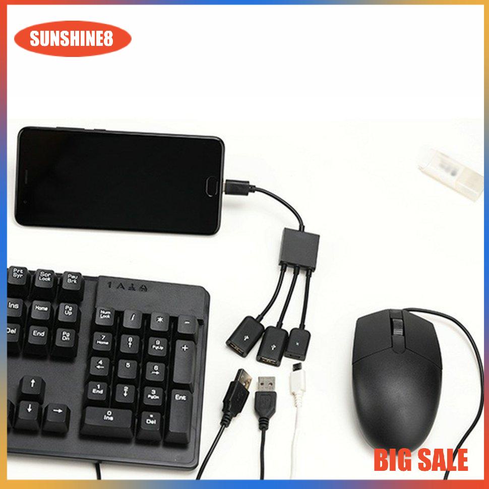 【SUN】Cáp mở rộng USB Hub Type-c 3 Dây mở rộng tương thích Cáp dữ liệu nhanh
