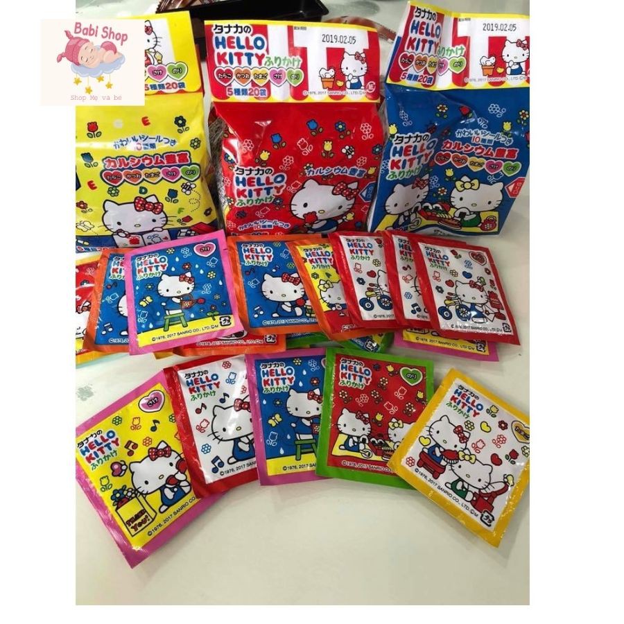 Gia vị rắc cơm Hello Kitty đủ vị cho bé nội địa Nhật, gia vị rắc cơm giúp bé ăn ngon