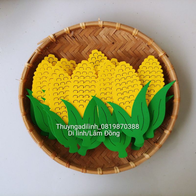 Sét 3 trái bắp mút xốp 5 ly mầm non