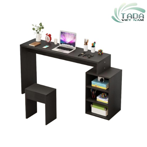 Bàn làm việc, bàn học 1m2 kết hợp kệ sách nhỏ 3 tầng tiện lợi chất liệu gỗ MDF phủ melamin - TDBH2