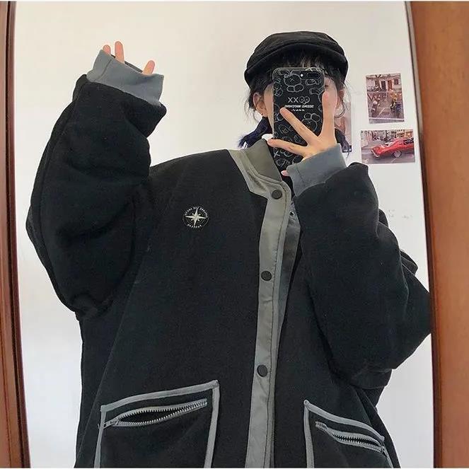 Áo Khoác Bóng Chày Phối Màu Thời Trang Cho Nữ | BigBuy360 - bigbuy360.vn