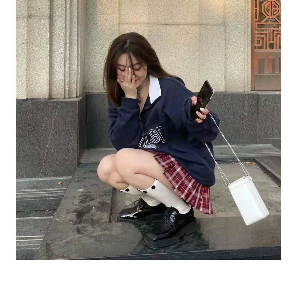 Áo dài tay nữ form rộng Khóa Cổ Chicago 1994 áo sweater nữ chất nỉ ngoại mềm mịn G062