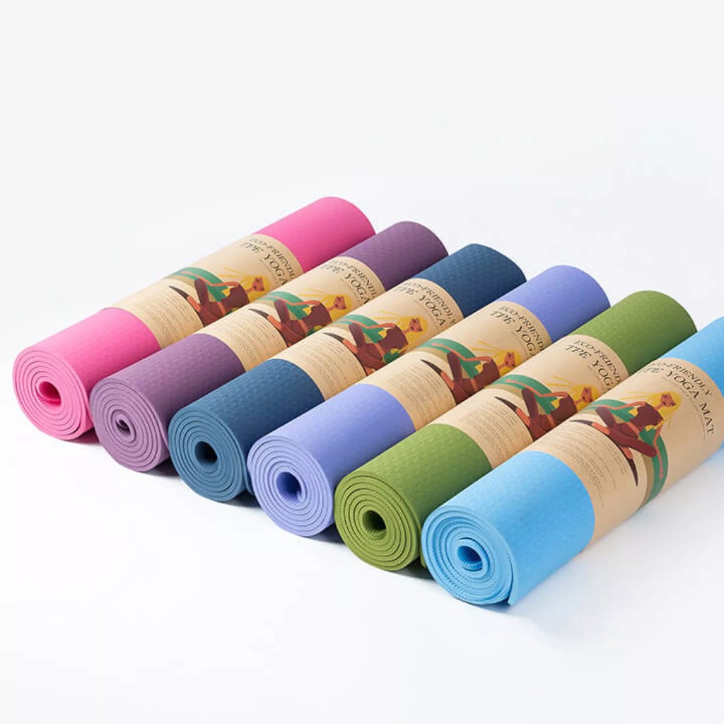 Thảm Tập Yoga TPE 2 Lớp 6mm - YOGA QG, Kích Thước 183x61cm, Chất Liệu Đàn Hồi Cao Cấp, Chống Trơn, Chống Nước, Không Mùi