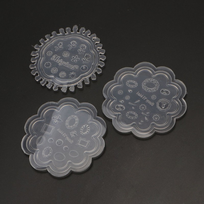 Set 3 khuôn silicone mini tạo hình hoa dùng làm trang sức/ vật trang trí móng bằng resin epoxy DIY