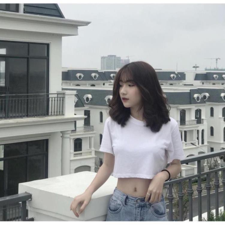 Áo Croptop Cổ Tím Trơn Nữ Xinh | BigBuy360 - bigbuy360.vn
