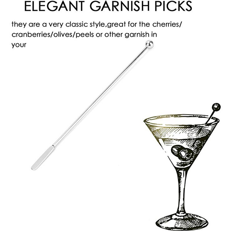 Set 5 Que Khuấy Đồ Uống Bằng Thép Không Gỉ