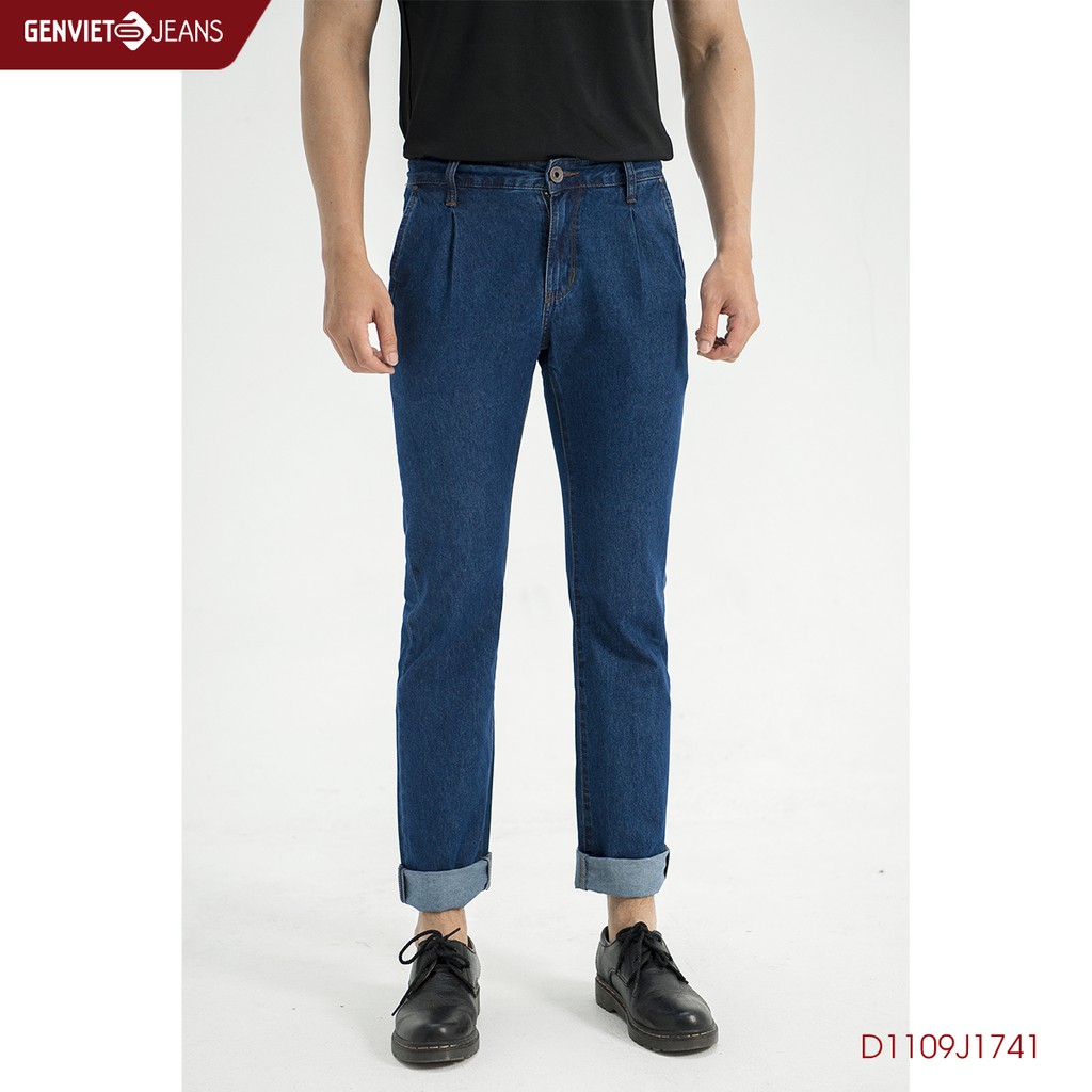 Quần Dài Jeans Nam Form Đứng GENVIET D1109J1741