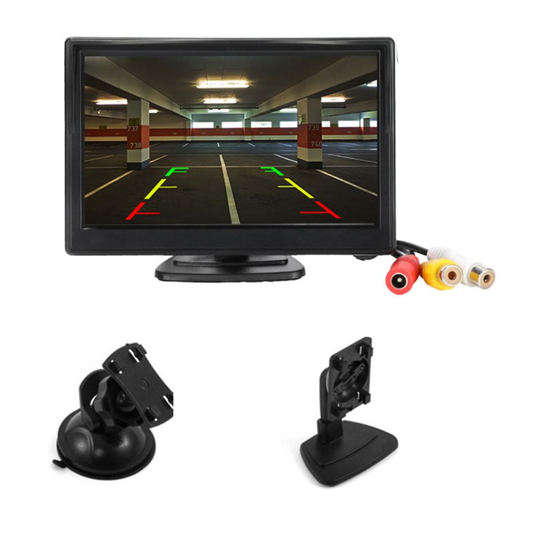 Màn Hình 5inch 800x480 Tft Lcd Hd Với 2 Giá Đỡ Cho Gương Chiếu Hậu Xe Hơi