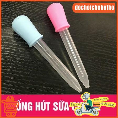 Ống hút sữa, bón thuốc cho bé đầu bóp silicon mềm loại 5ml