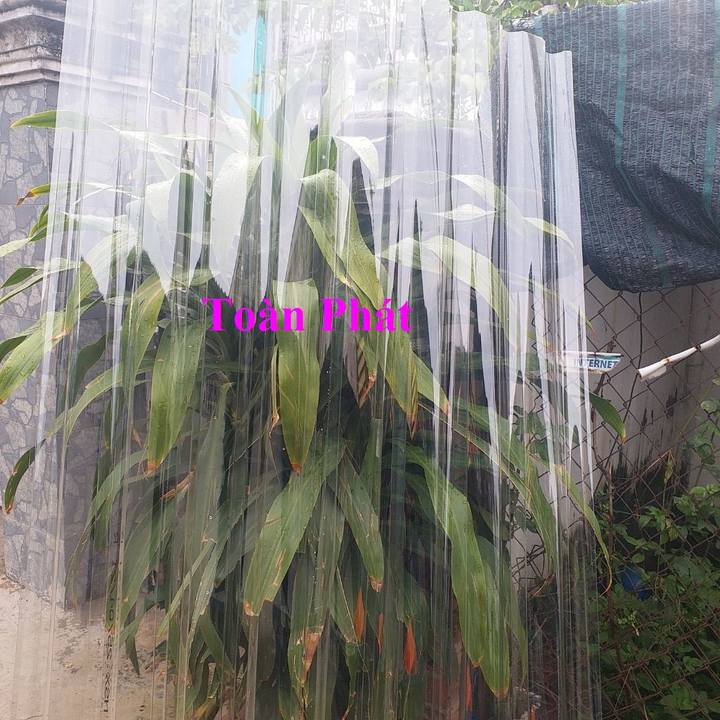 Combo từ 2 đến 10 tấm ( Khổ 1.07m x dài 2m dày 6zem) Tôn nhựa lấy sáng  Poly màu trong suốt