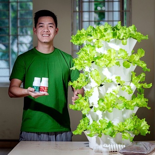 Thiết Bị Trồng Rau Sạch Thủy Canh Ninh Garden. Một bộ gồm 5 tầng (46 hốc trồng rau). Có sách HDSD kèm theo
