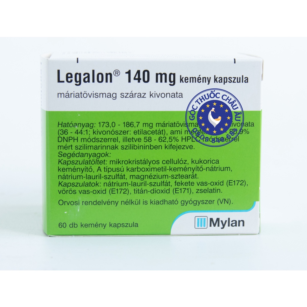 LEGALON 140mg - Viên uống bổ gan mật silymarin / legalon