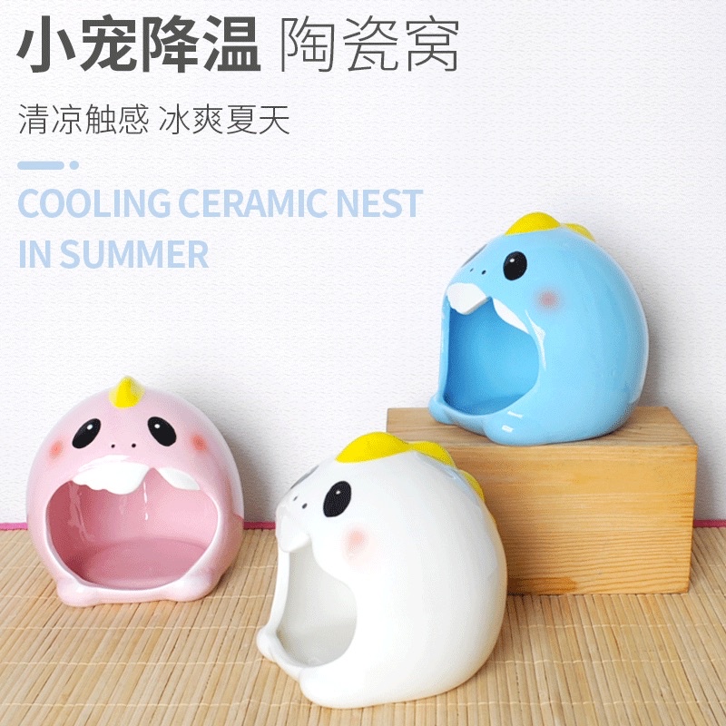 Nhà sứ ma sún răng cho hamster. Nhà ngủ sứ làm mát [Fullbox]