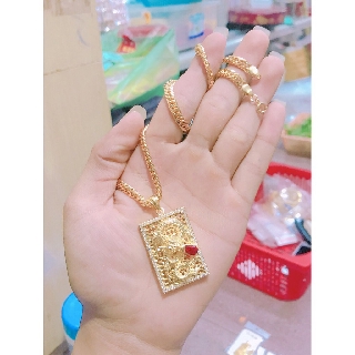 Dây Chuyền Nam Mặt Rồng Mạ Vàng 18K Hàn Quốc