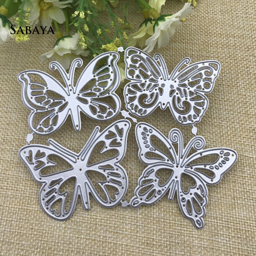 Bộ khuôn cắt giấy kim loại tạo hình bướm xinh xắn