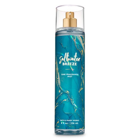 Xịt thơm toàn thân SALTWATER BREEZE Fragrance Mist - Bath & Body Works | Thế Giới Skin Care