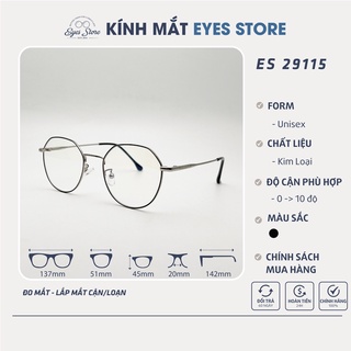 Gọng Kính Cận Nam Nữ EYESSTORE 29115 - Kim Loại