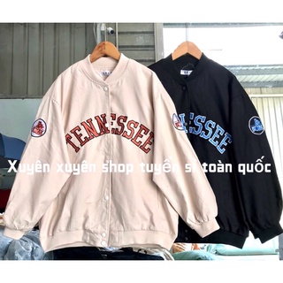 Áo bomber kaki thêu tennessee