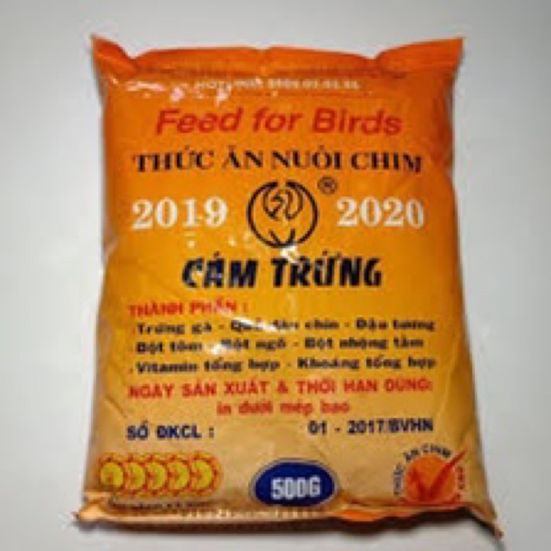 Cám Trứng - Cám thơm mùi trứng 👉 Dùng làm thức ăn cho chim hoặc trộn thêm vào cám câu cá để tăng hương vị. 👉 1 gói 500gr