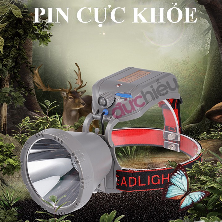 [Pin cực khỏe – Full Box ] Đèn pin đội đầu siêu sáng chống nước điều chỉnh ánh sáng LY-7825( ánh sắng vàng hoặc trắng)