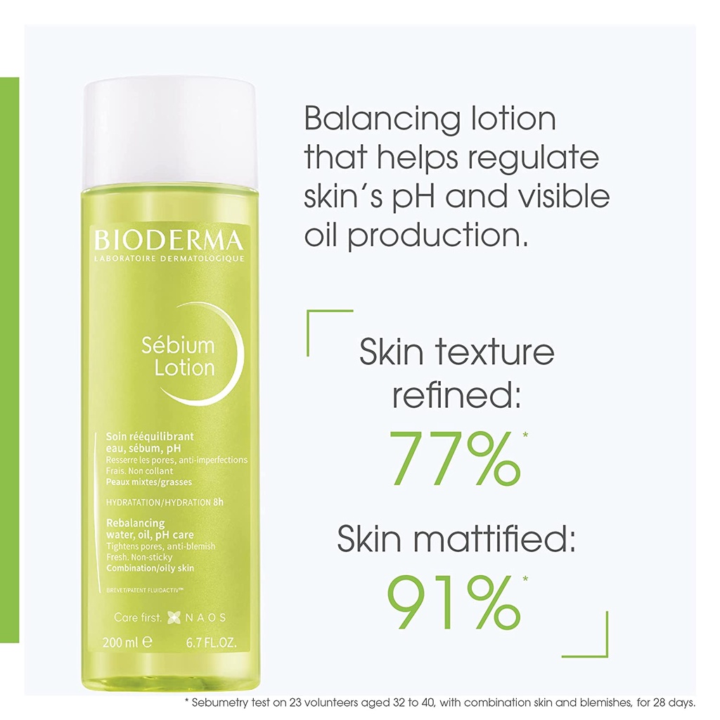 Toner Bioderma Sebium Lotion - Nước hoa hồng Bioderma Lotion cân bằng, dưỡng ẩm cho da 200ml