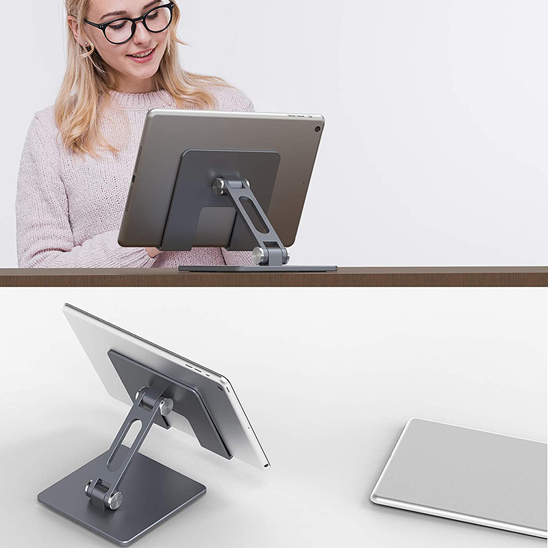 Giá Đỡ Máy Tính Bảng Bằng Kim Loại Nhôm Có Thể Điều Chỉnh Chiều Cao