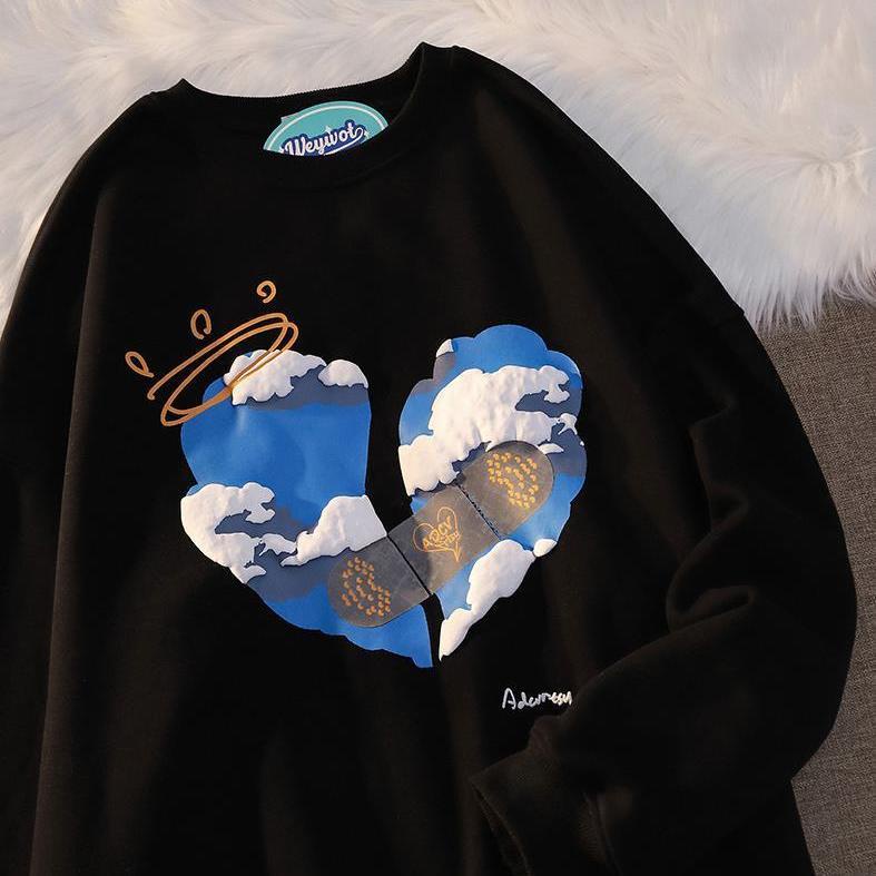 NRVP Áo Sweatshirt Tay Dài Dáng Rộng Phong Cách Hàn Quốc Mới Cho Nữ