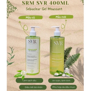 Sữa rửa mặt SVR Sebiaclear Gel Moussant 400ml -Mẫu mới 2022
