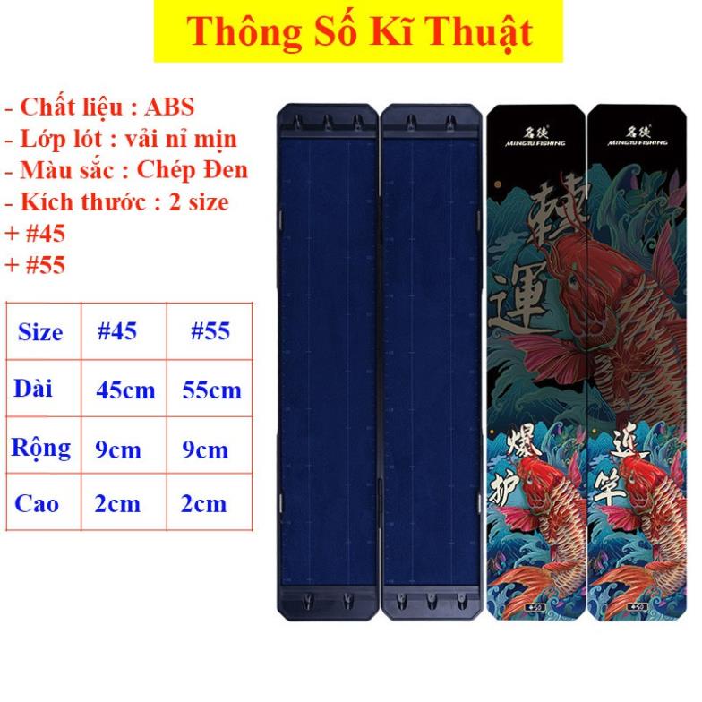 Hộp Đựng Lưỡi Câu Đài Lưỡi Câu Đôi, Thẻo câu cá in hình họa tiết trâu đỏ , cá chép siêu hot HPK-8 FISHING HD